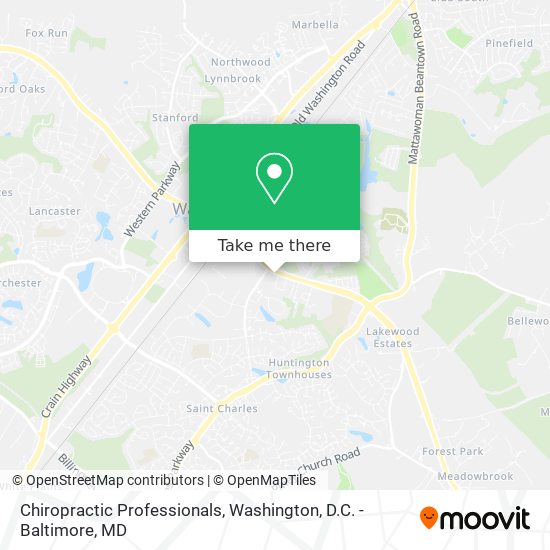 Chiropractic Professionals map