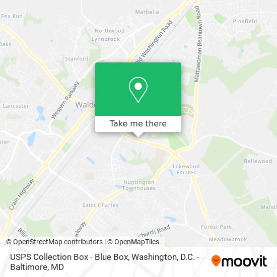 USPS Collection Box - Blue Box map