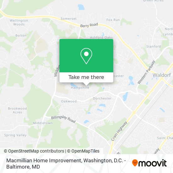 Macmillian Home Improvement map