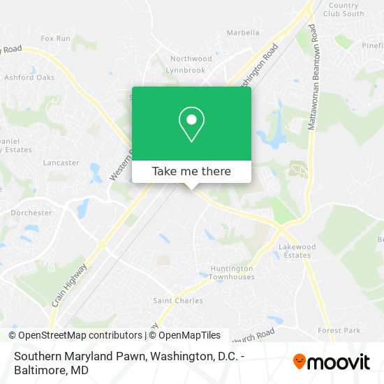 Mapa de Southern Maryland Pawn