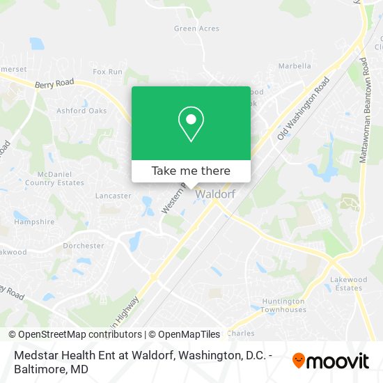 Mapa de Medstar Health Ent at Waldorf
