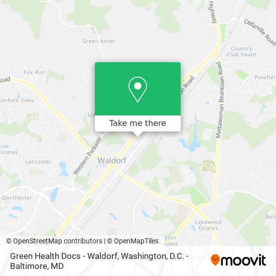 Green Health Docs - Waldorf map