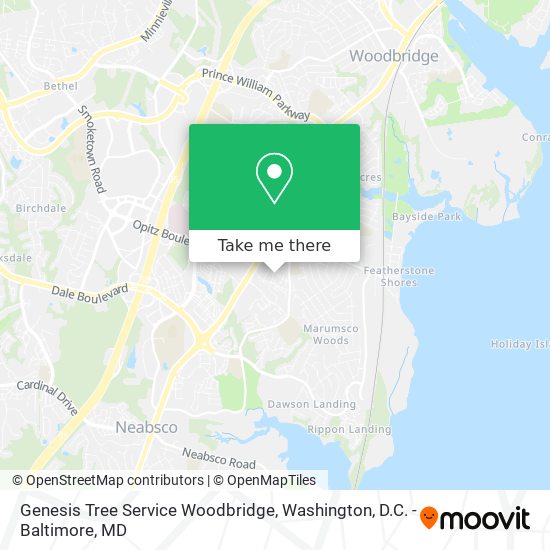 Genesis Tree Service Woodbridge map