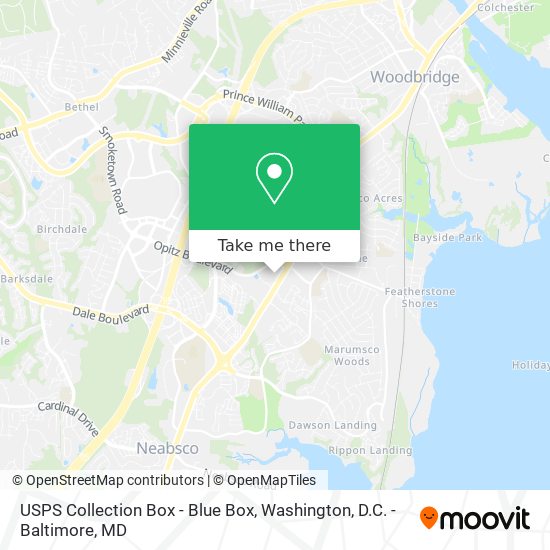 USPS Collection Box - Blue Box map