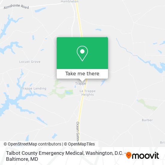 Talbot County Emergency Medical map