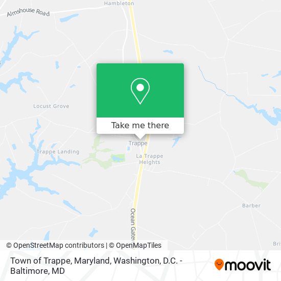 Town of Trappe, Maryland map