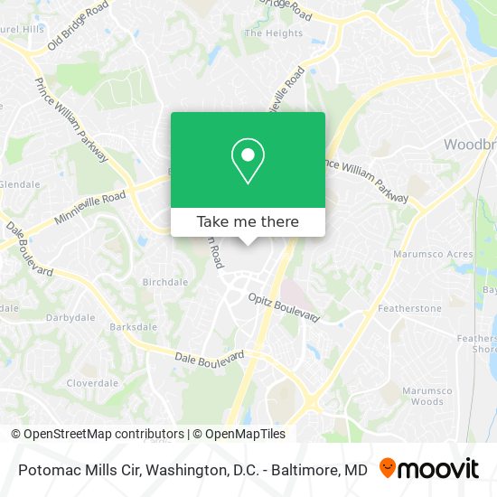 Potomac Mills Cir map