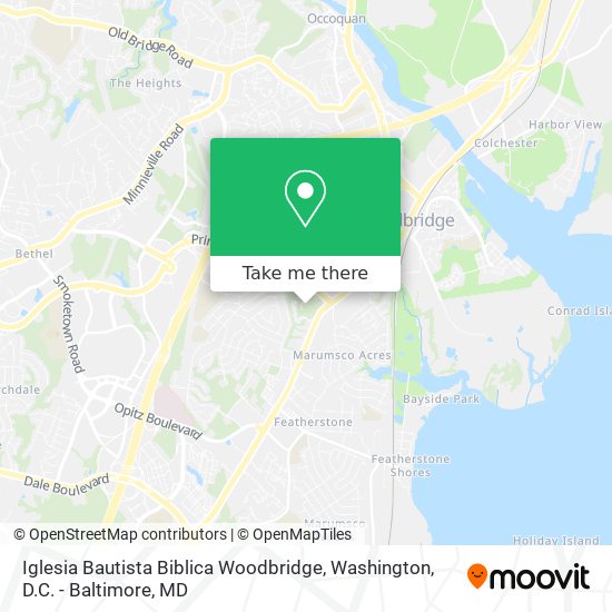 Iglesia Bautista Biblica Woodbridge map