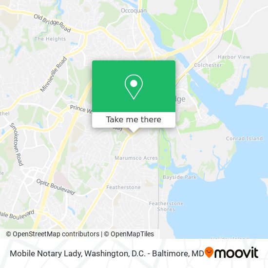 Mobile Notary Lady map