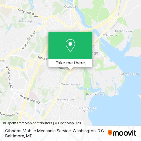 Gibson's Mobile Mechanic Service map