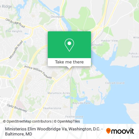 Ministerios Elim Woodbridge Va map