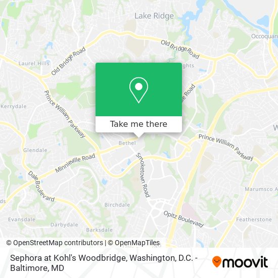 Mapa de Sephora at Kohl's Woodbridge