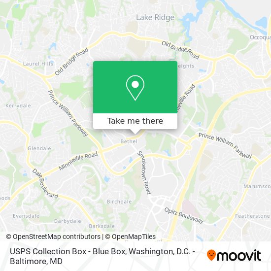 USPS Collection Box - Blue Box map