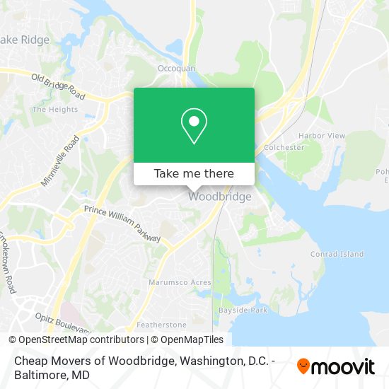 Mapa de Cheap Movers of Woodbridge