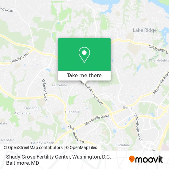 Mapa de Shady Grove Fertility Center