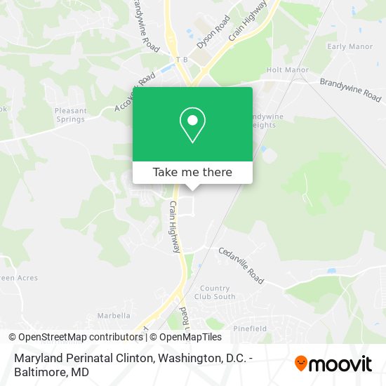 Maryland Perinatal Clinton map