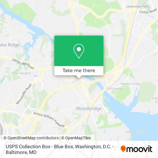 USPS Collection Box - Blue Box map