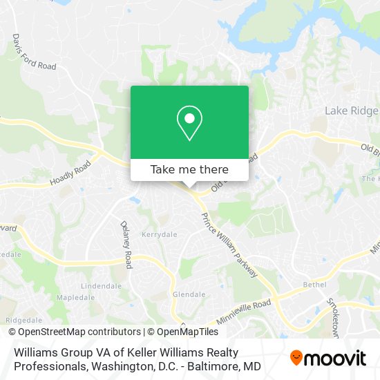 Williams Group VA of Keller Williams Realty Professionals map