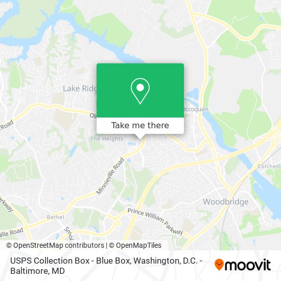 USPS Collection Box - Blue Box map