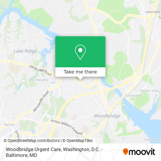 Mapa de Woodbridge Urgent Care
