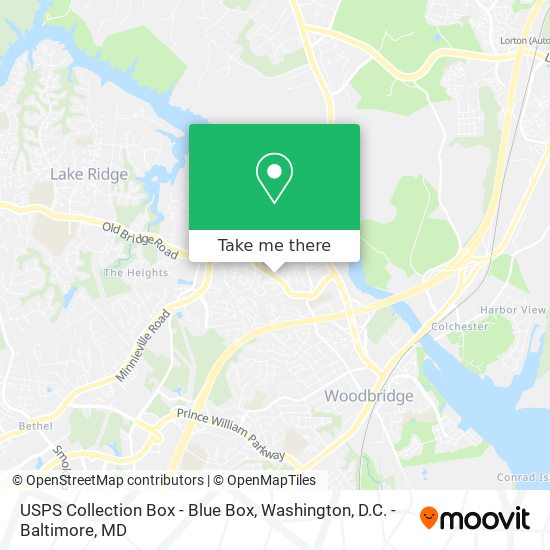 Mapa de USPS Collection Box - Blue Box