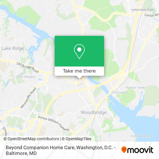 Beyond Companion Home Care map