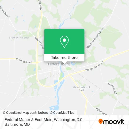 Federal Manor & East Main map
