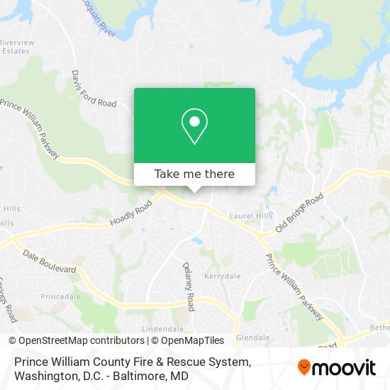 Mapa de Prince William County Fire & Rescue System