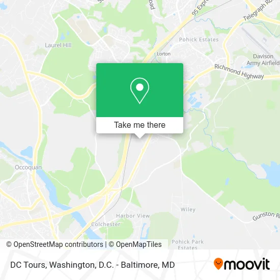 DC Tours map