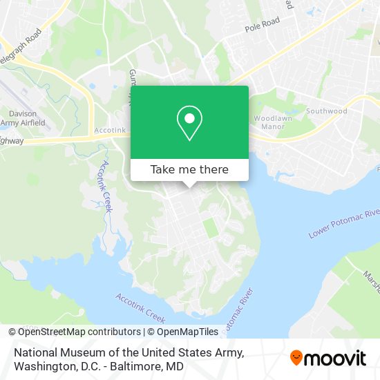 National Museum of the United States Army map