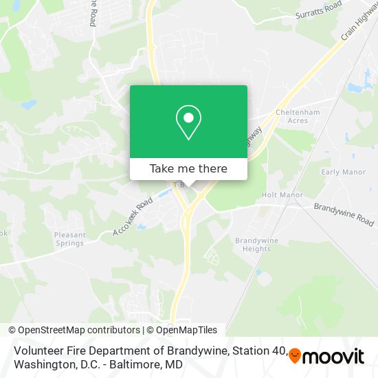 Mapa de Volunteer Fire Department of Brandywine, Station 40