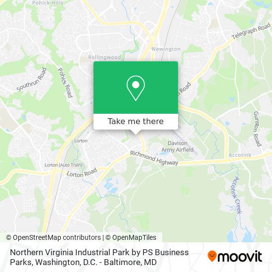 Mapa de Northern Virginia Industrial Park by PS Business Parks