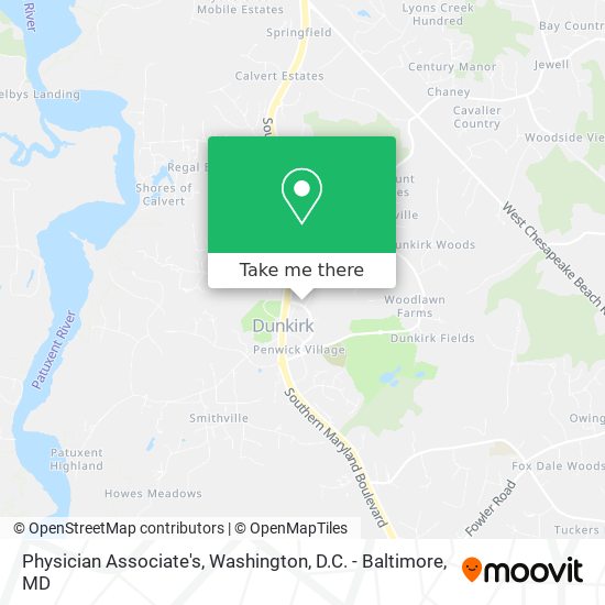 Physician Associate's map