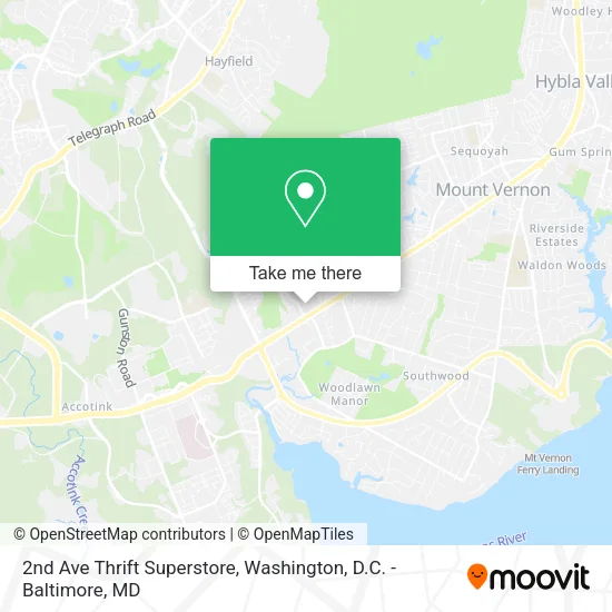 Mapa de 2nd Ave Thrift Superstore