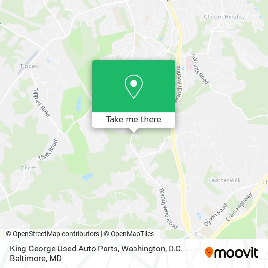 King George Used Auto Parts map