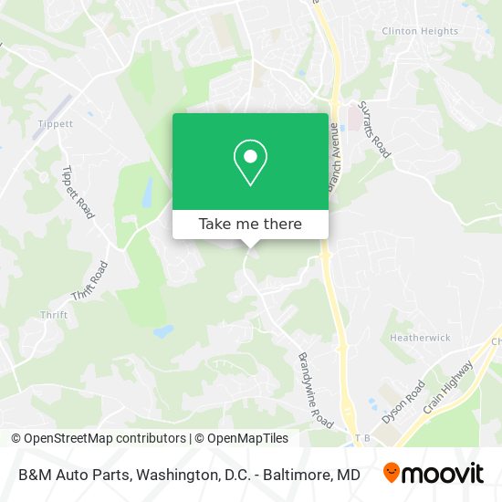 B&M Auto Parts map