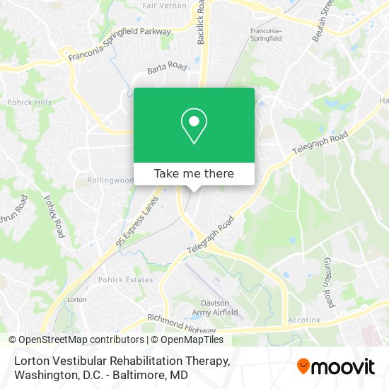 Lorton Vestibular Rehabilitation Therapy map