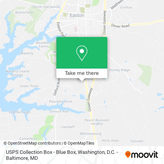 USPS Collection Box - Blue Box map