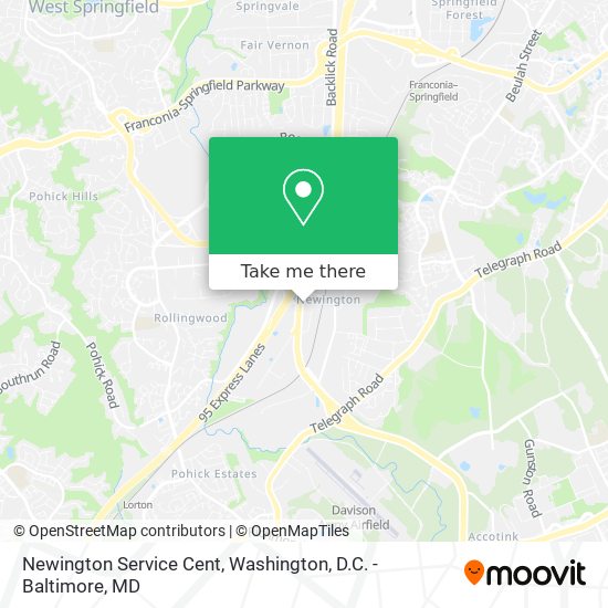 Newington Service Cent map