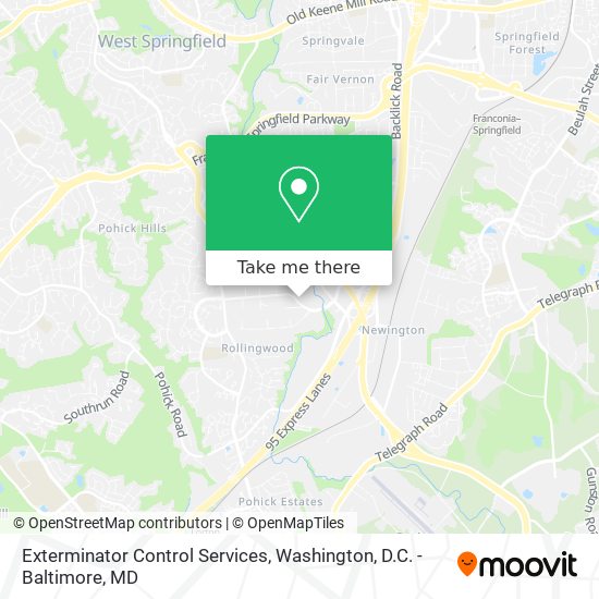 Exterminator Control Services map