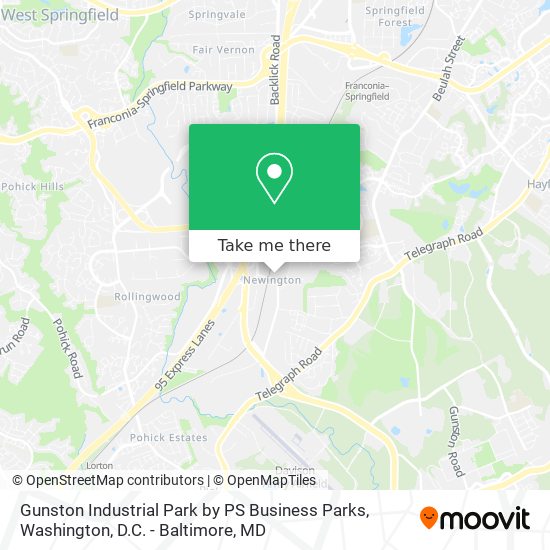 Gunston Industrial Park by PS Business Parks map