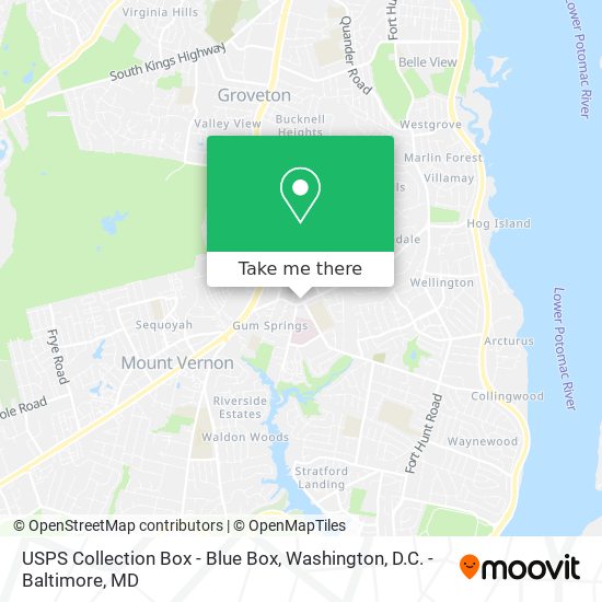 USPS Collection Box - Blue Box map