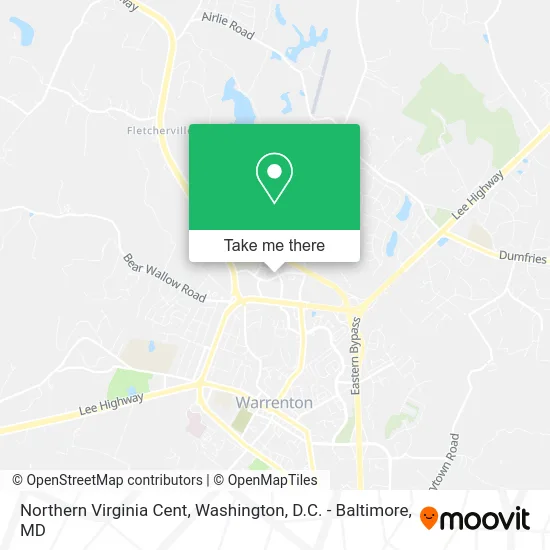 Northern Virginia Cent map