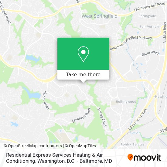 Residential Express Services Heating & Air Conditioning map