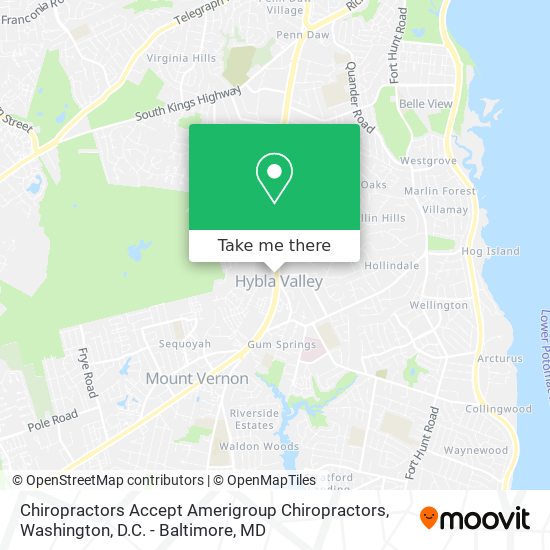 Chiropractors Accept Amerigroup Chiropractors map