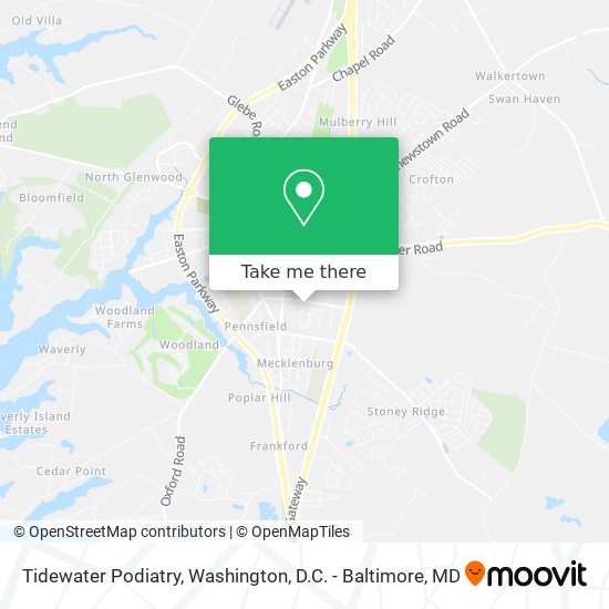 Tidewater Podiatry map