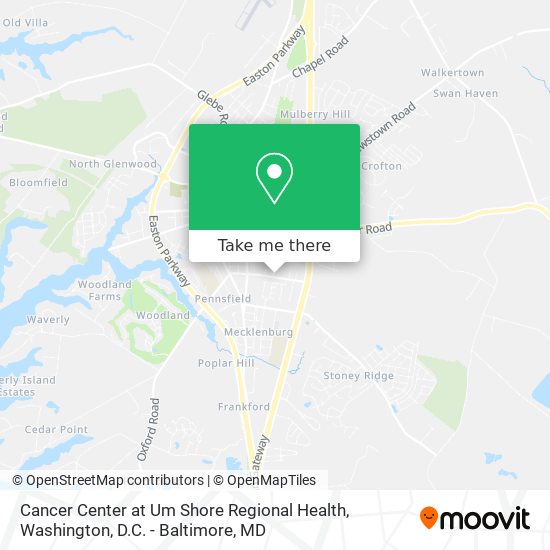 Cancer Center at Um Shore Regional Health map