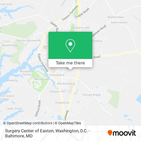 Surgery Center of Easton map