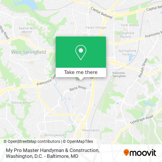 My Pro Master Handyman & Construction map