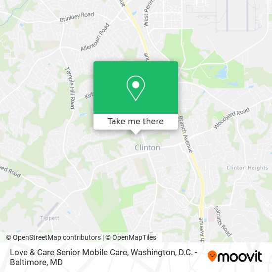 Love & Care Senior Mobile Care map